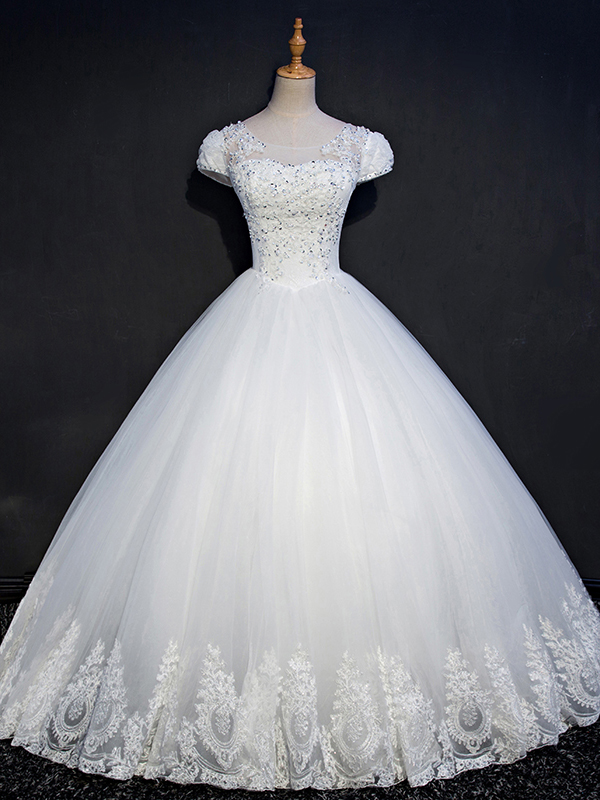 Long Wedding Dress Sequin Wedding Dress Lace Wedding Dress