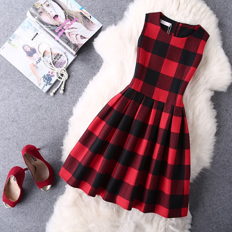 Plaid best sale prom dress