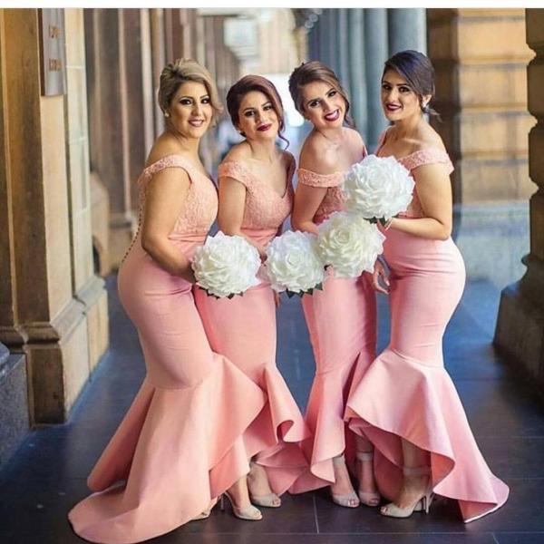 Pink Bridesmaid Dress, Mer..
