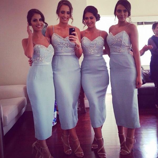 Blue Bridesmaid Dress, Spa..